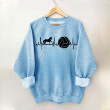 Funny Horse Volleyball Heartbeat Sweatshirt