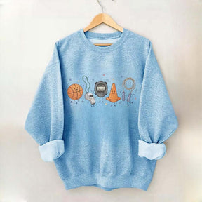 PE Teacher Doodle Character Sweatshirt