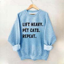 Funny Weight Lifting Cats Sweatshirt