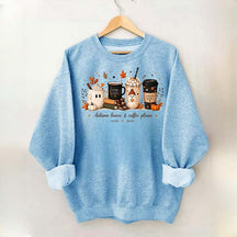 Autumn Leaves and Coffee Please Fall Sweatshirt