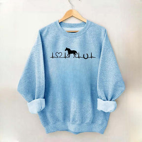 Horse Heartbeat Farm Animal Sweatshirt