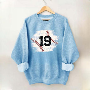 Custom Baseball Team Number Sweatshirt