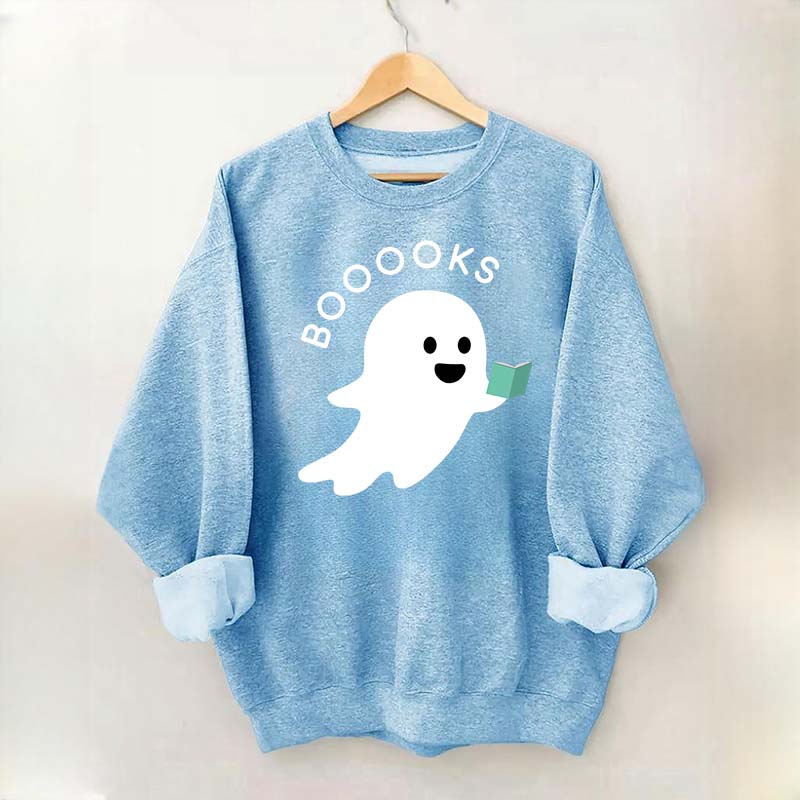 Ghost Books Reader Booooks Cute Sweatshirt