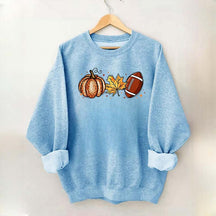 Fall Football Pumpkin Graphic Sweatshirt