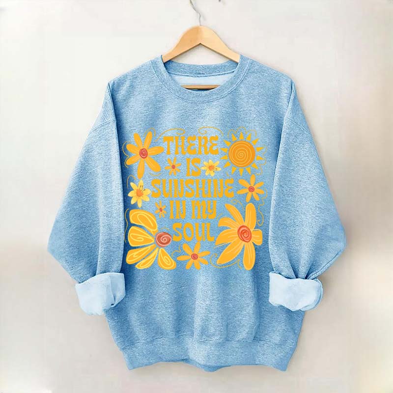 Boho Sunshine In My Soul Hippie Flower Sweatshirt