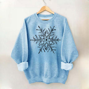 Minimalist Vintage Snowflake Sweatshirt