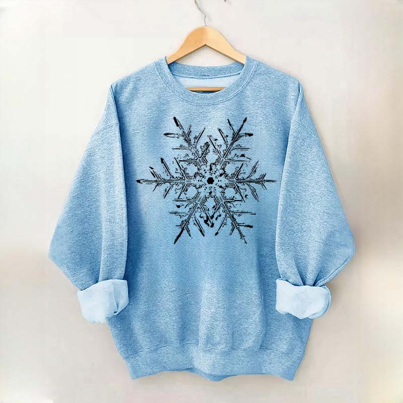Minimalist Vintage Snowflake Sweatshirt