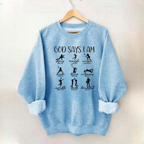 Volleyball God Says I Am Sweatshirt