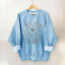 Retro Outline Wildflower Sweatshirt
