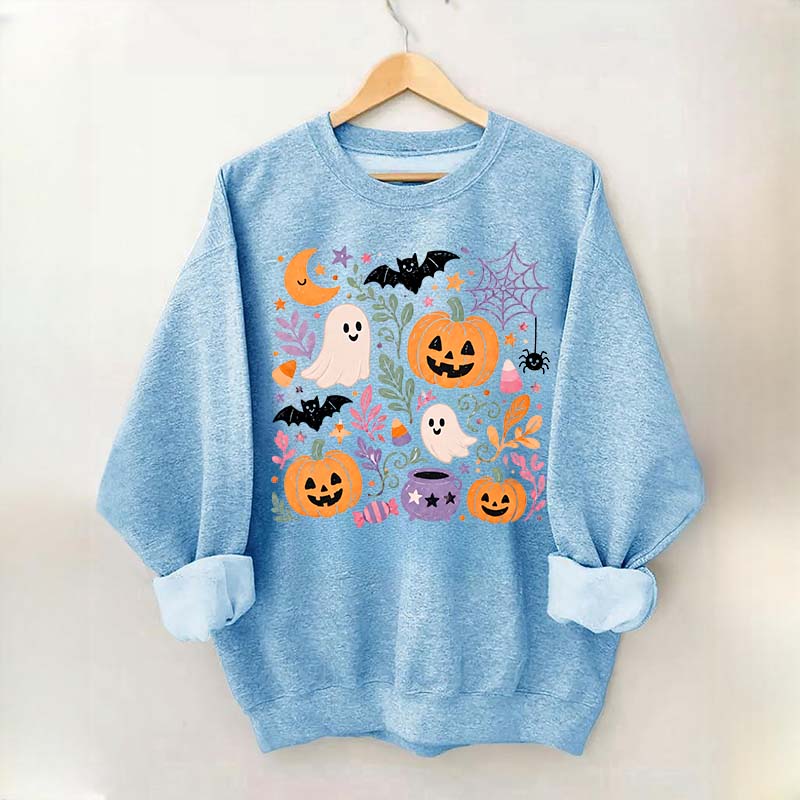 Floral Halloween Fall Spooky Season Sweatshirt