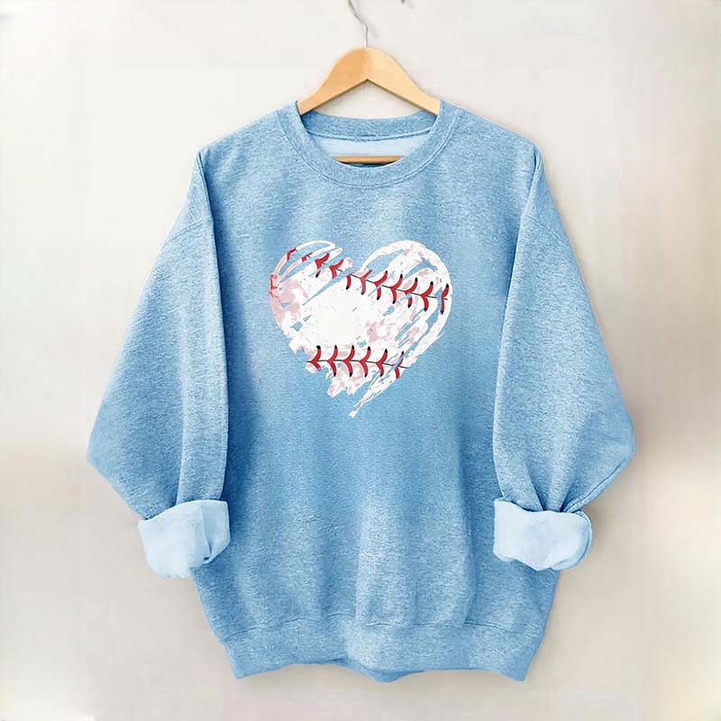 Baseball Heart Graphic Sweatshirt