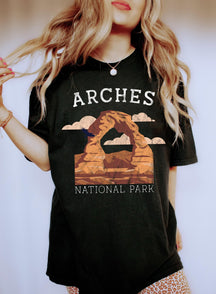 Arches National Park WH Vintage Confort Couleurs Tshirt