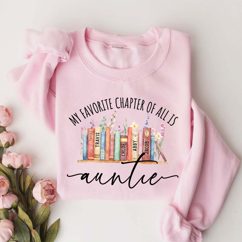 Personalized Auntie Book Sweatshirt