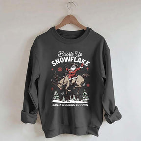 Retro Christmas Cowboy Santa Sweatshirt