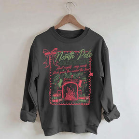 North Pole Readers Club Coquette Christmas Book Sweatshirt