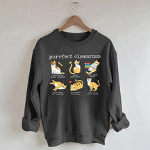 Teacher Puns Cat Lover Sweatshirt