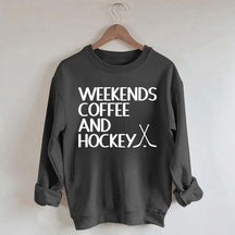 Weekends Coffee And Hockey Lovers Sweatshirt
