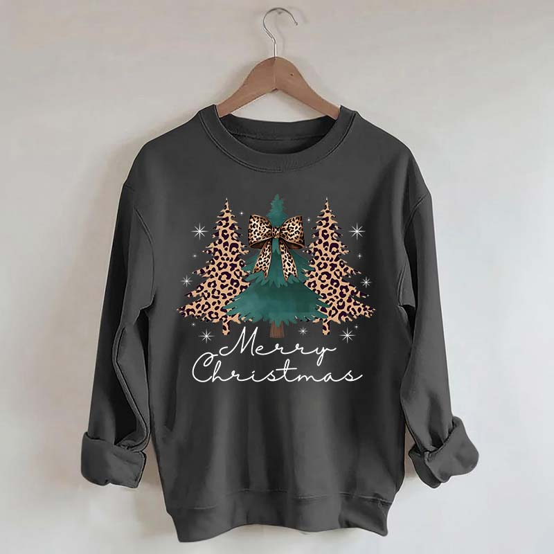 Merry and Bright Trees Chic Winter Sweatshirt