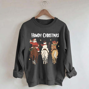 Howdy Christmas Western Cowgirl Rodeo Sweatshirt