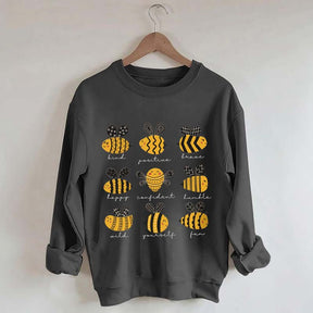 Cute Bee Positivity Teacher Sweatshirt