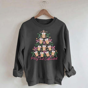 Merry and Caffeinated Tree Sweatshirt