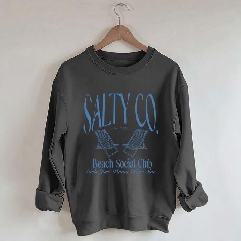 Custom Salty Co Beach Social Club Sweatshirt