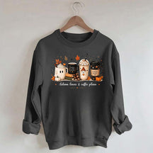 Autumn Leaves and Coffee Please Fall Sweatshirt