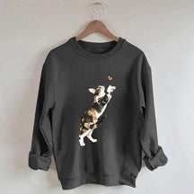 Cute Cat and Butterfly Sweatshirt
