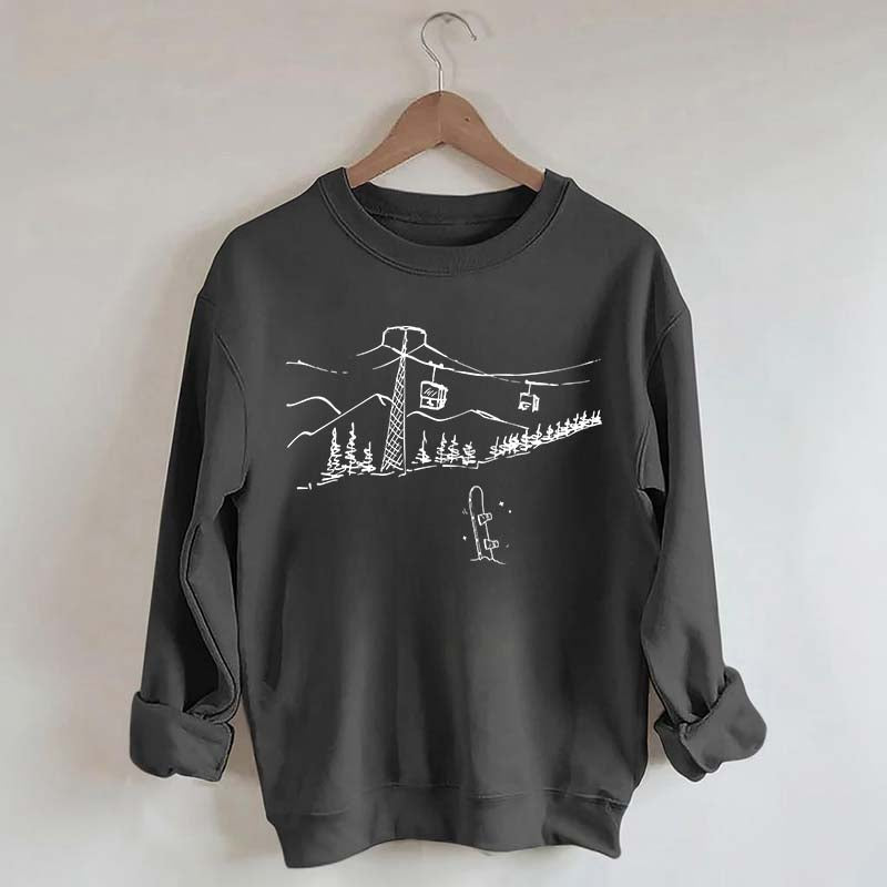 Snowboard Ski Winter Sweatshirt