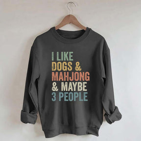 Funny Mahjong and Dogs Sweatshirt