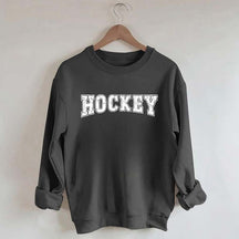 Retro Hockey Player Sporty Sweatshirt