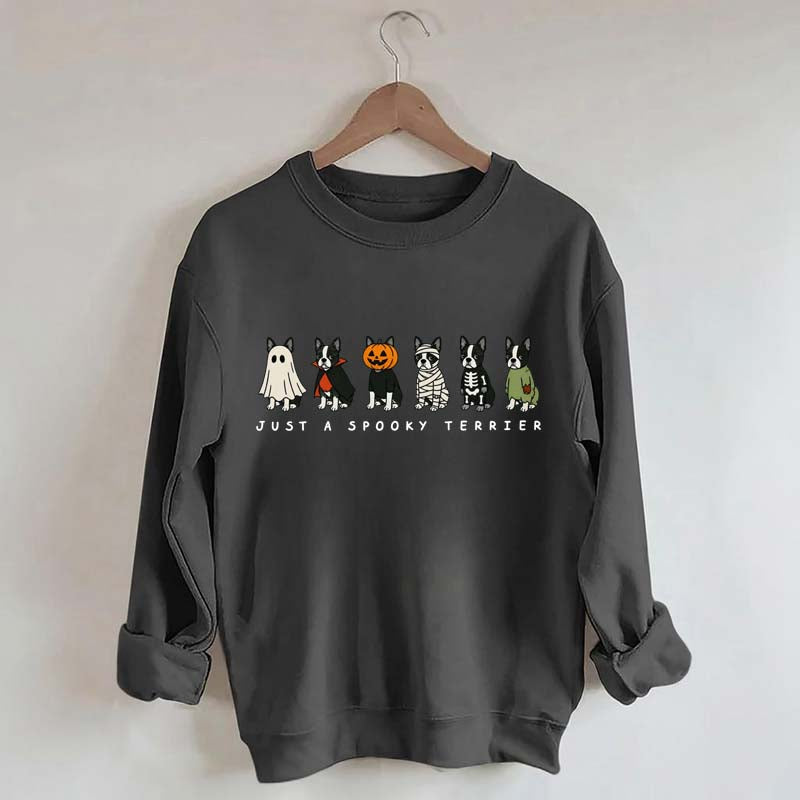 Spooky Boston Terrier Halloween Sweatshirt