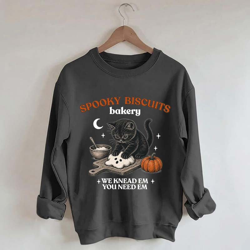 Kitty Biscuits Vintage Baking Pumpkin Sweatshirt
