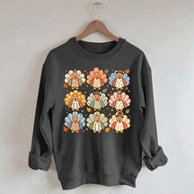 Boho Turkey Thanksgiving Preppy Fall Wild Sweatshirt