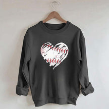 Baseball Heart Graphic Sweatshirt
