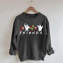 Cute Cartoon Christmas Friends Sweatshirt