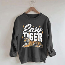Trendy Retro Tiger Graphic Sweatshirt