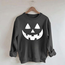 Retro Fall Pumpkin Face Sweatshirt