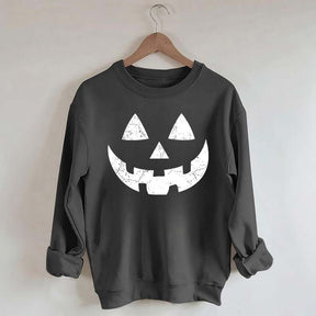 Retro Fall Pumpkin Face Sweatshirt