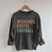 Weekends Coffee Football Sweatshirt