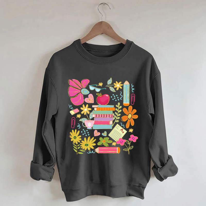 Back to School Bookish Botanical Sweatshirt
