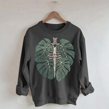 Retro Skeleton Plant Body Sweatshirt
