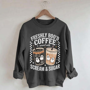 Freshly Boo'd Coffee: Served with Scream & Sugar Sweatshirt