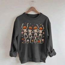 Wildflower Skeleton Preppy Halloween Sweatshirt