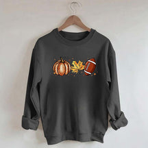 Fall Football Pumpkin Graphic Sweatshirt