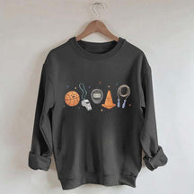 PE Teacher Doodle Character Sweatshirt