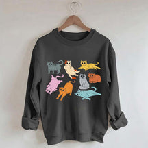 Funny Retro Cat Sweatshirt