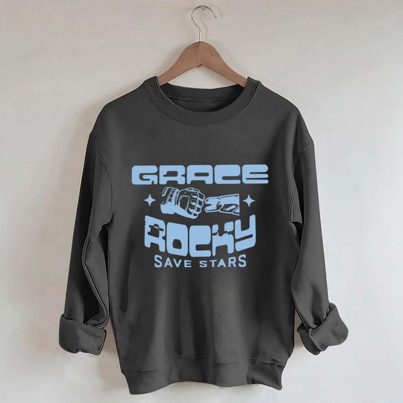 Grace Rocky Save Stars Book Lover Style Sweatshirt