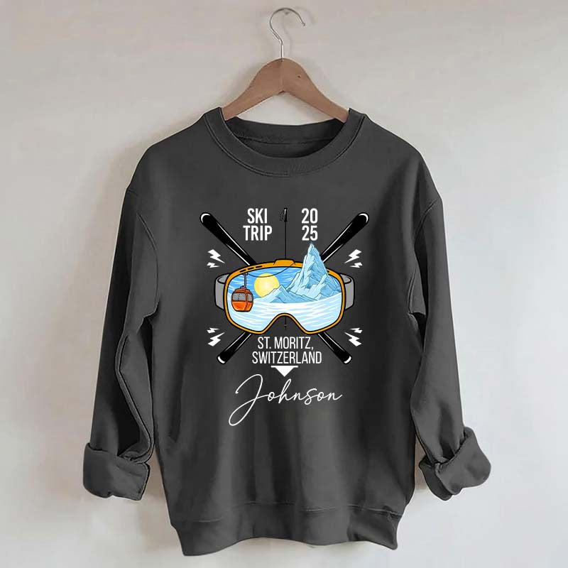 Custom Family Ski Vacation Sweatshirt