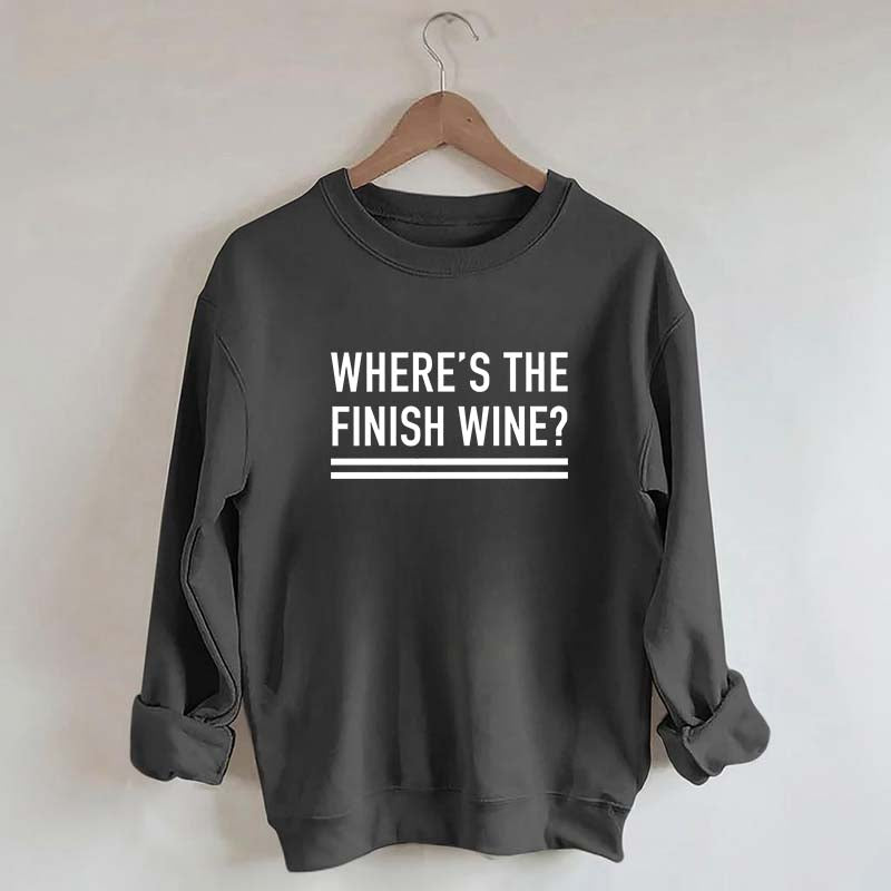 Where's the Finish Wine Muscle Sweatshirt